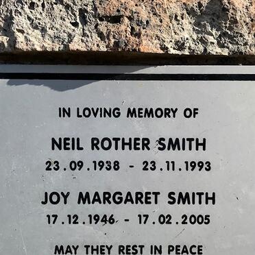 SMITH Neil Rother 1938-1993 &amp; Joy Margaret 1946-2005