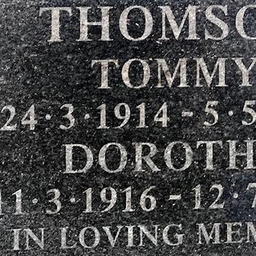 THOMSON Tommy 1914-1991 &amp; Dorothy 1916-2003