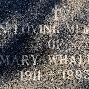WHALLEY Mary 1911-1993