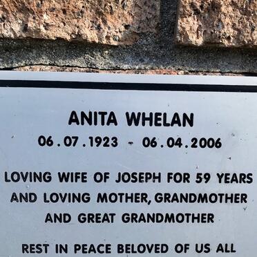 WHELAN Anita 1923-2006