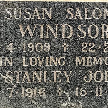 WINDSOR Stanley John 1916-1995 &amp; Susan Salome 1909-1986