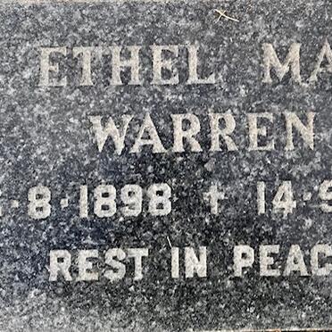WARREN Ethel May 1898-1987