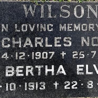 WILSON Charles Noel 1907-1986 &amp; Bertha Elva 1913-2008