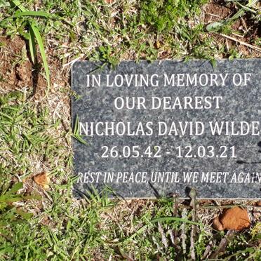 WILDE Nicholas David 1942-2021