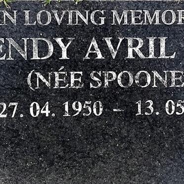 WARD Wendy Avril nee SPOONER 1950-2009