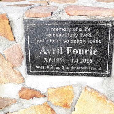 FOURIE Avril 1951-2018