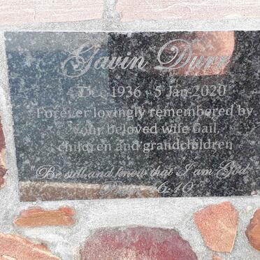 DURR Gavin 1936-2020