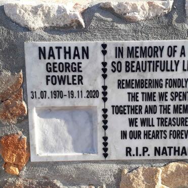 FOWLER Nathan George 1970-2020
