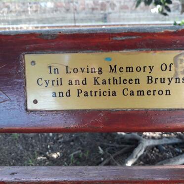 BRUYNS Cyril &amp; Kathleen :: CAMERON Patricia