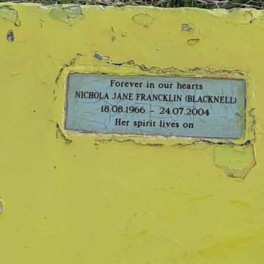 FRANCKLIN Nichola Jane nee BLACKNELL 1966-2004