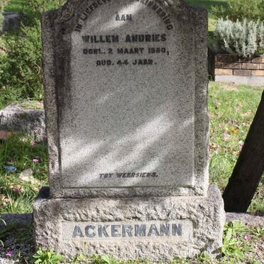 ACKERMANN Willem Andries -1960
