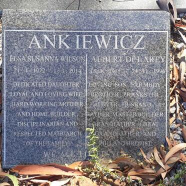 ANKIEWICZ Albert De Larey 1915-1996 &amp; Elsa Susanna Wilson 1922-2014