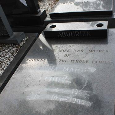 ABOURIZK Anna-Marie nee LOUW 1953-1988