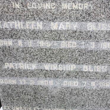 BLISS Patrick Winship 1909-195? &amp; Kathleen Mary 1915-1985