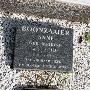 BOONZAAIER Anne nee MEIRING 1935-2000