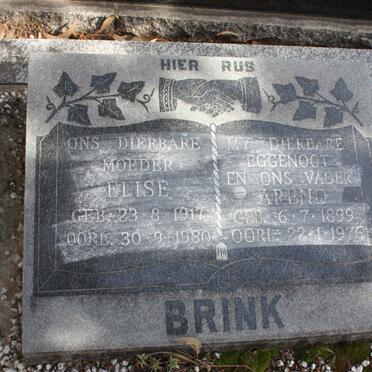 BRINK Arend 1899-1976 &amp; Elise 1917-1980