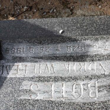 BOTES Hendrik Willem 1929-1985