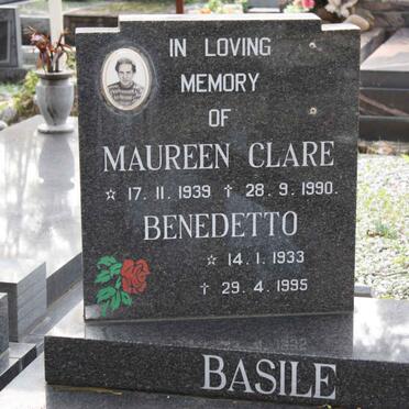 BASILE Benedetto 1933-1995 &amp; Maureen Clare 1939-1990