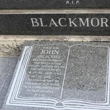 BLACKMORE Ernest George 1893-1971 &amp; Edna Florence Mary CANTY 1893-1974 :: BLACKMORE John 1920-2008