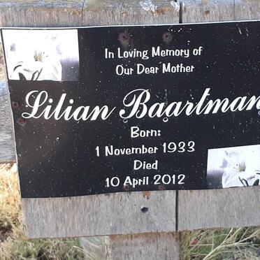 BAARTMAN Lilian 1933-2012