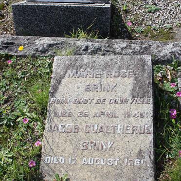 BRINK Jacob Gualtherus -1960 &amp; Marie Rose DROT DE COURVILLE -1946