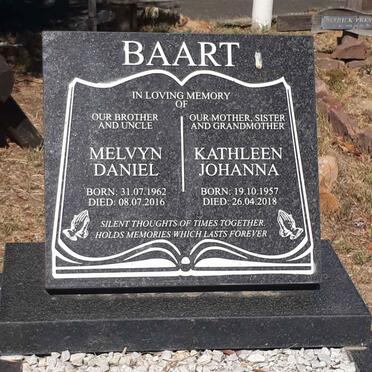 BAART Melvyn Daniel 1962-2016 :: BAART Kathleen Johanna 1957-2018
