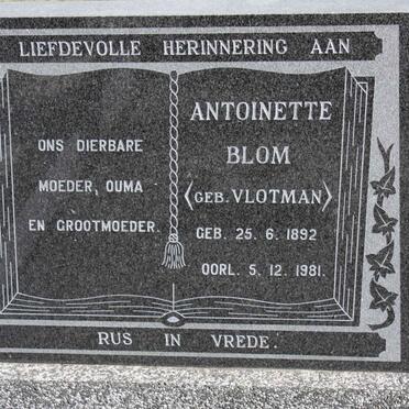 BLOM Antoinette nee VLOTMAN 1892-1981