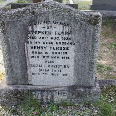 CREACHE Henry Persse  -1951 &amp; Rozali Christina SMIT -1981