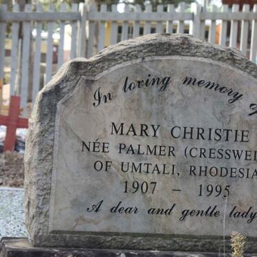 CRESSWELL Mary Christie nee PALMER 1907-1995