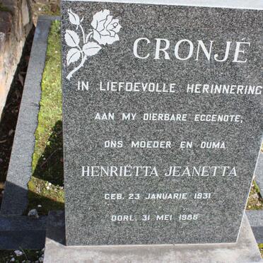 CRONJE Henriëtta Jeanetta 1931-1986