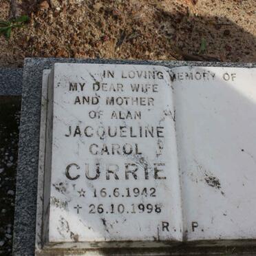 CURRIE Jacqueline Carol 1942-1998