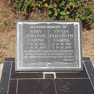 CAIRNS John William 1933-2018 &amp; Vivian Elizabeth 1936-2015