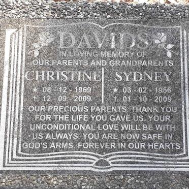 DAVIDS Sydney 1956-2009 &amp; Christine 1969-2009