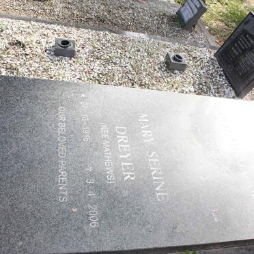 DREYER Abraham Jacobus 1916-1994 &amp; Mary Serine MATTHEWS 1916-2006