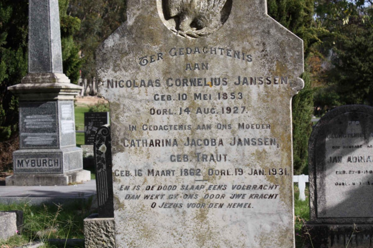 JANSSEN Nicolaas Cornelius 1853--1927 &amp; Catharina Jacoba TRAUT 1862-1931