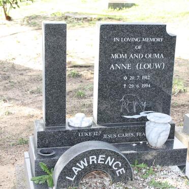LAWRENCE Anne nee LOUW 1912-1994