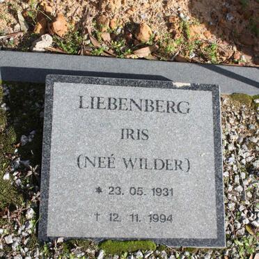 LIEBENBERG Iris nee WILDER 1931-1994