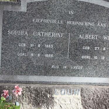 LOUW Albert Willem 1879-1972 &amp; Sophia Catherine 1883-1968