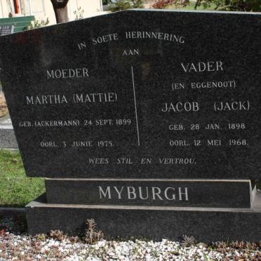 MYBURGH Jacob 1989-1968 &amp; Martha ACKERMANN 1899-1975