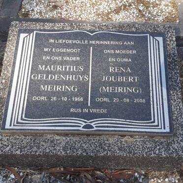 MEIRING Mauritius Geldenhuys -1966 &amp; Rene JOUBERT -2008