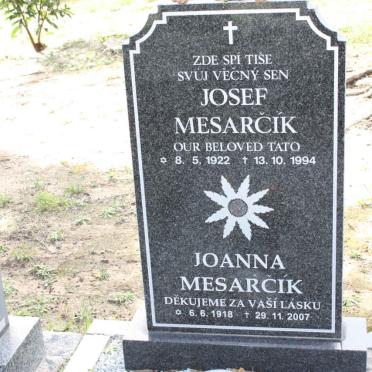 MESARCIK Josef 1922-1994 &amp; Joanna 1918-2007