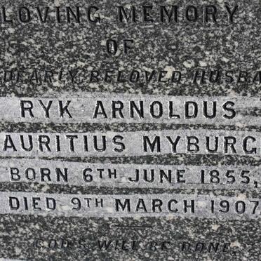 MYBURGH Ryk Arnoldus Mauritius 1855-1907