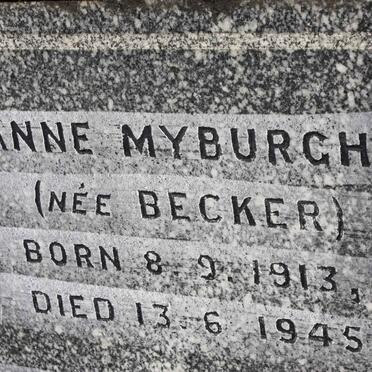 MYBURGH Anne nee BECKER 1913-1945