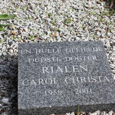 NIEKERK Rialen Carol Christa, van 1959-2001