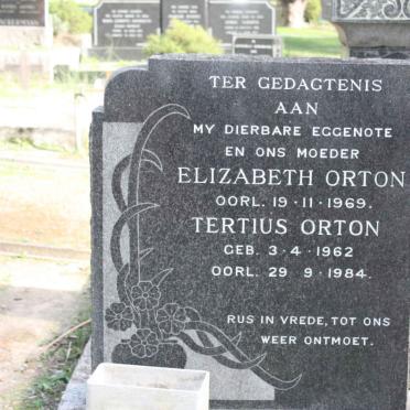 ORTON Elizabeth -1969 :: ORTON Tertius 1962-1984