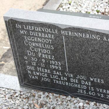 PREEZ Cornelius Cupido, du 1933-1993