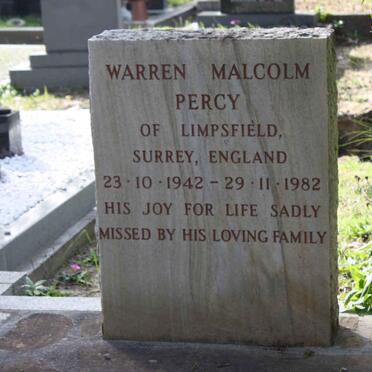 PERCY Warren Malcolm 1942-1982