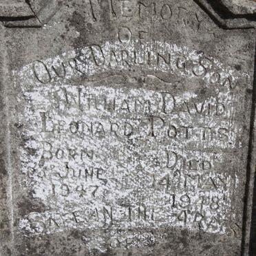 POTTS William David Leonard 1947-1978