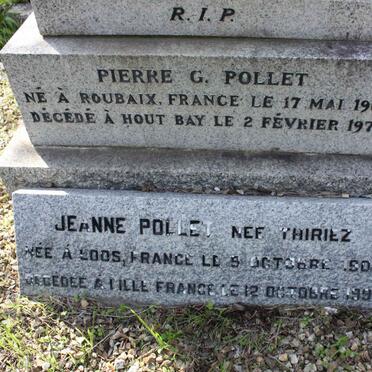 POLLET Pierre G. 1902-1979 :: POLLET Jeanne nee THIRIEZ 1906-1990