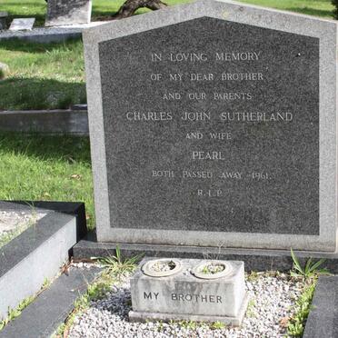 SUTHERLAND Charles John -1961 &amp; Pearl -1961